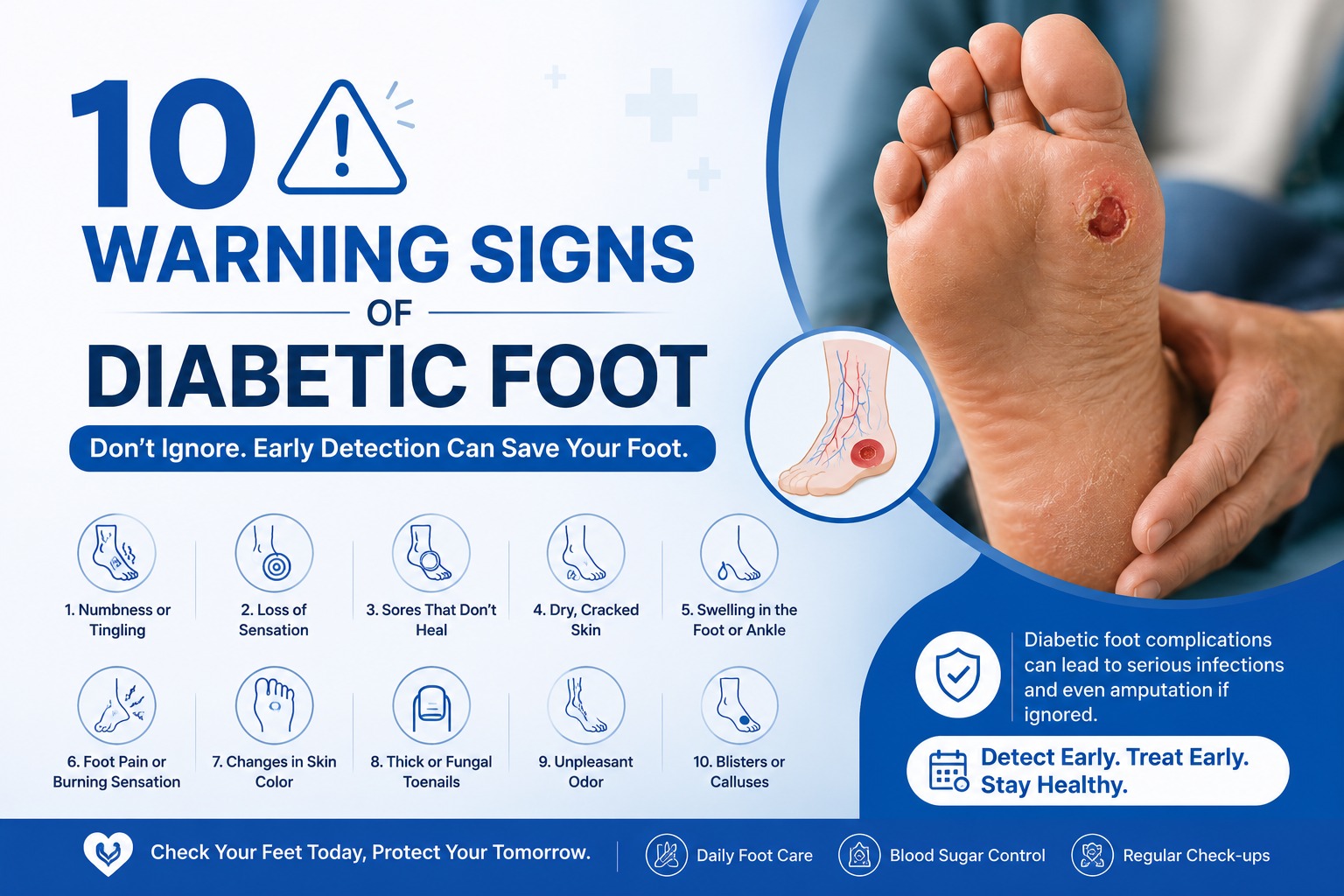 10 Warning Signs of Diabetic Foot You Should Know